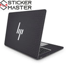 HP Logo Petek Desen Laptop Sticker Siyah Karbon Kaplama | Sticker Master