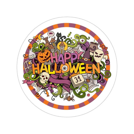 Sticker Master Happy Halloween Yılbaşı Sticker 40 Adet 5 Cm Etiket Yapışkanlı