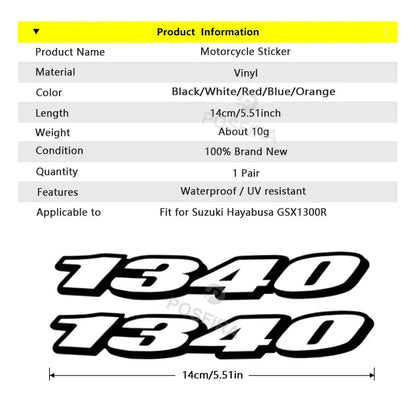 Hayabusa 1340 Sticker Motor Hacmi Yazısı | Sticker Master - Sticker Master