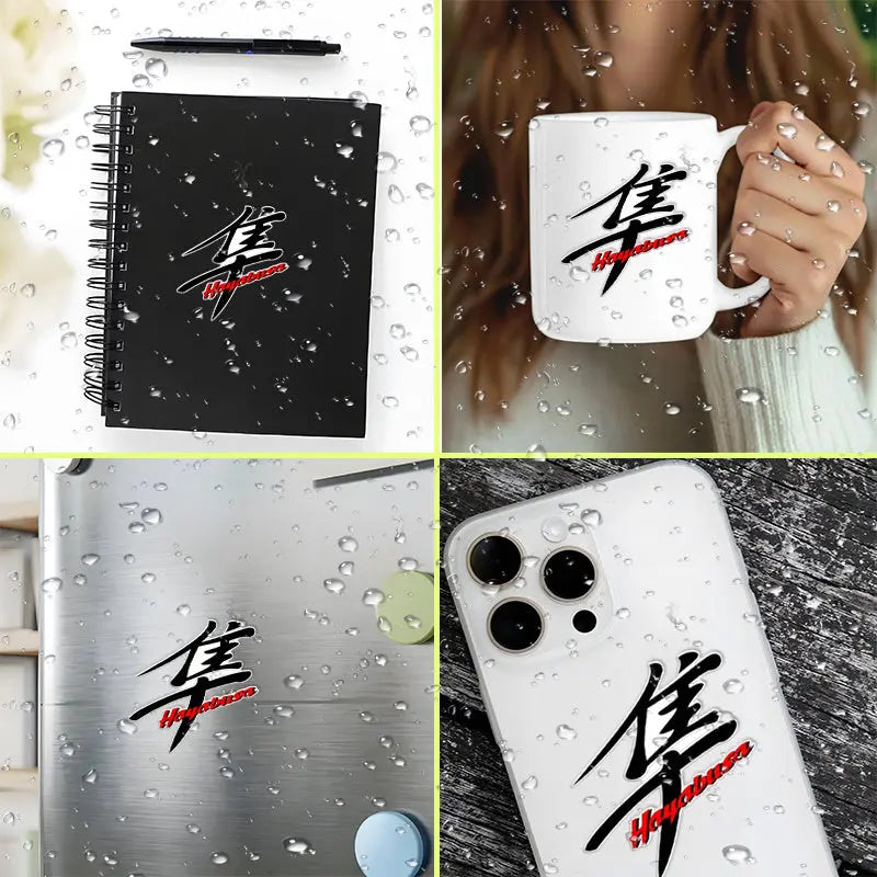 Hayabusa Kırmızı Yazılı Logo Sticker | Sticker Master - Sticker Master
