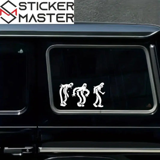 Hayalet Sticker | Ghostmane Tarzı Yürüyen 3'lü Oto Decal (20 cm) - Sticker Master