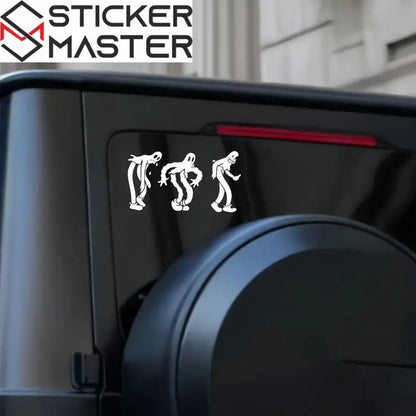 Hayalet Sticker | Ghostmane Tarzı Yürüyen 3'lü Oto Decal (20 cm) - Sticker Master