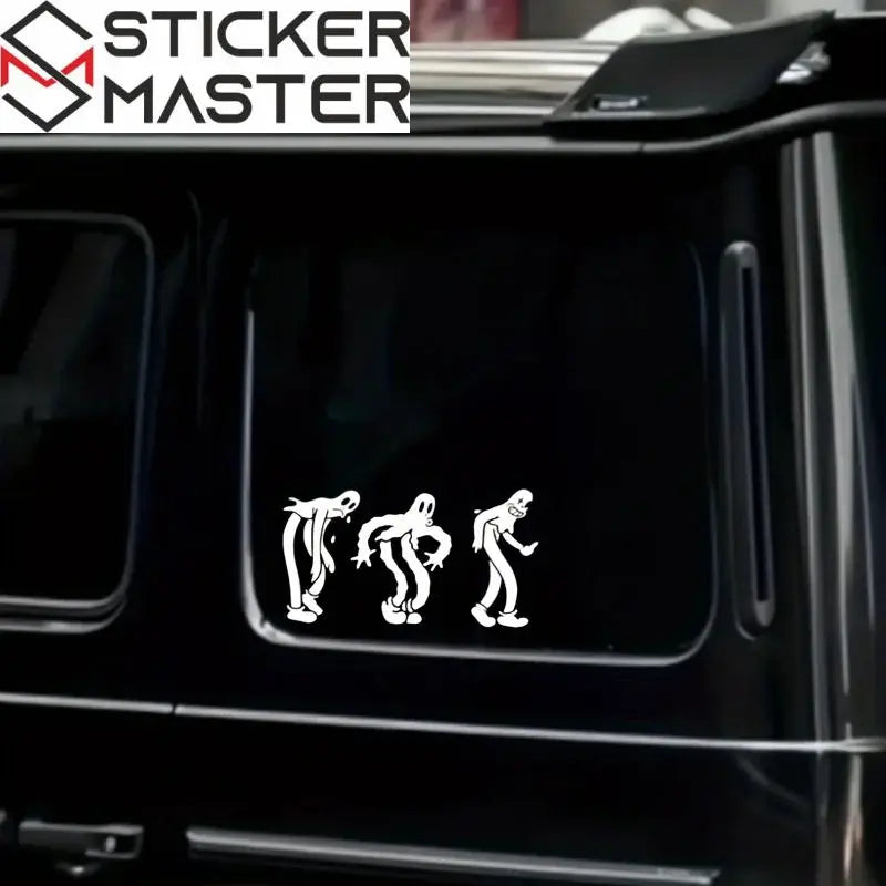 Hayalet Sticker | Ghostmane Tarzı Yürüyen 3'lü Oto Decal (20 cm) - Sticker Master
