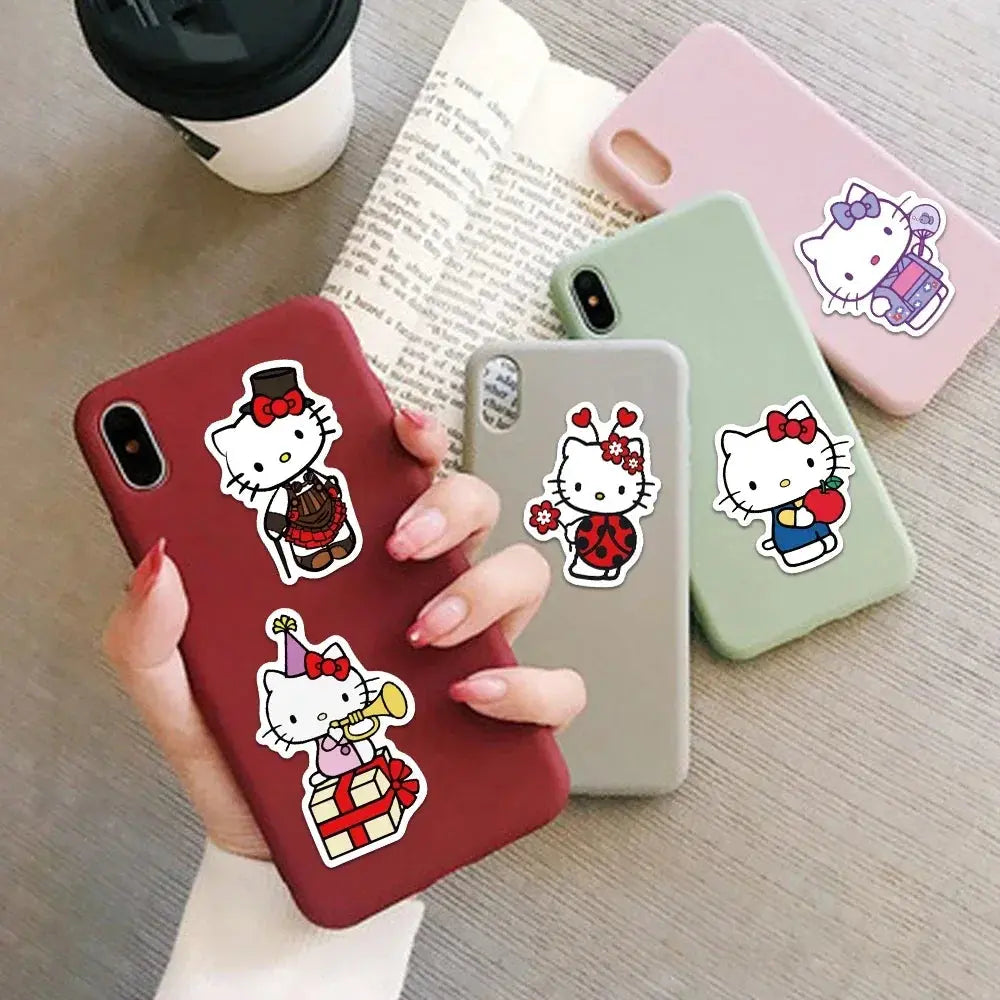 Hello Kitty ve Kuromi Sticker Seti | 50 Adet Suya Dayanıklı Sanrio Çıkartma Paketi Sticker Master