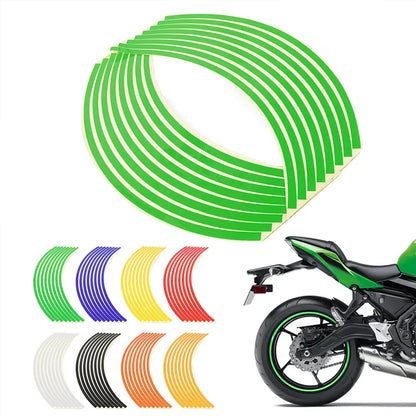 Her Modelle Uyumlu Reflektif Motosiklet Jant Şeridi Seti | Premium Çıkartma