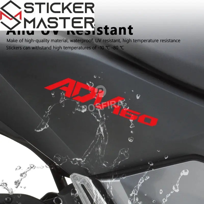 Honda ADV160 Sticker Seti | 2023-2025 Crossover Yan Grenaj Logosu - Sticker Master