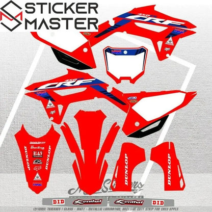 Honda CRF Sticker Seti | CRF 450R (21-24) ve 250R (22-24) HRC Grafik Kit Sticker Master