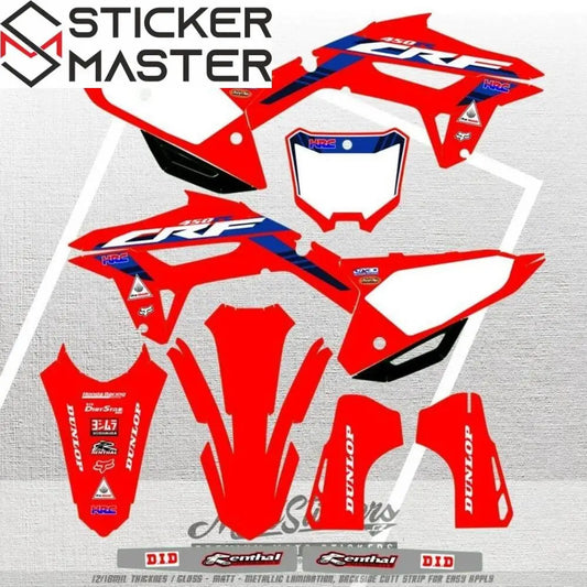 Honda CRF Sticker Seti | CRF 450R (21-24) ve 250R (22-24) HRC Grafik Kit Sticker Master