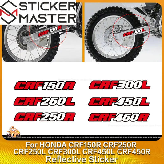 Honda CRF Sticker | Arka Maşa ve Zincir Koruma Decal Seti (23 cm) Sticker Master