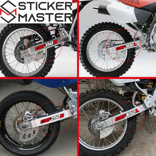 Honda CRF Sticker | Arka Maşa ve Zincir Koruma Decal Seti (23 cm) Sticker Master