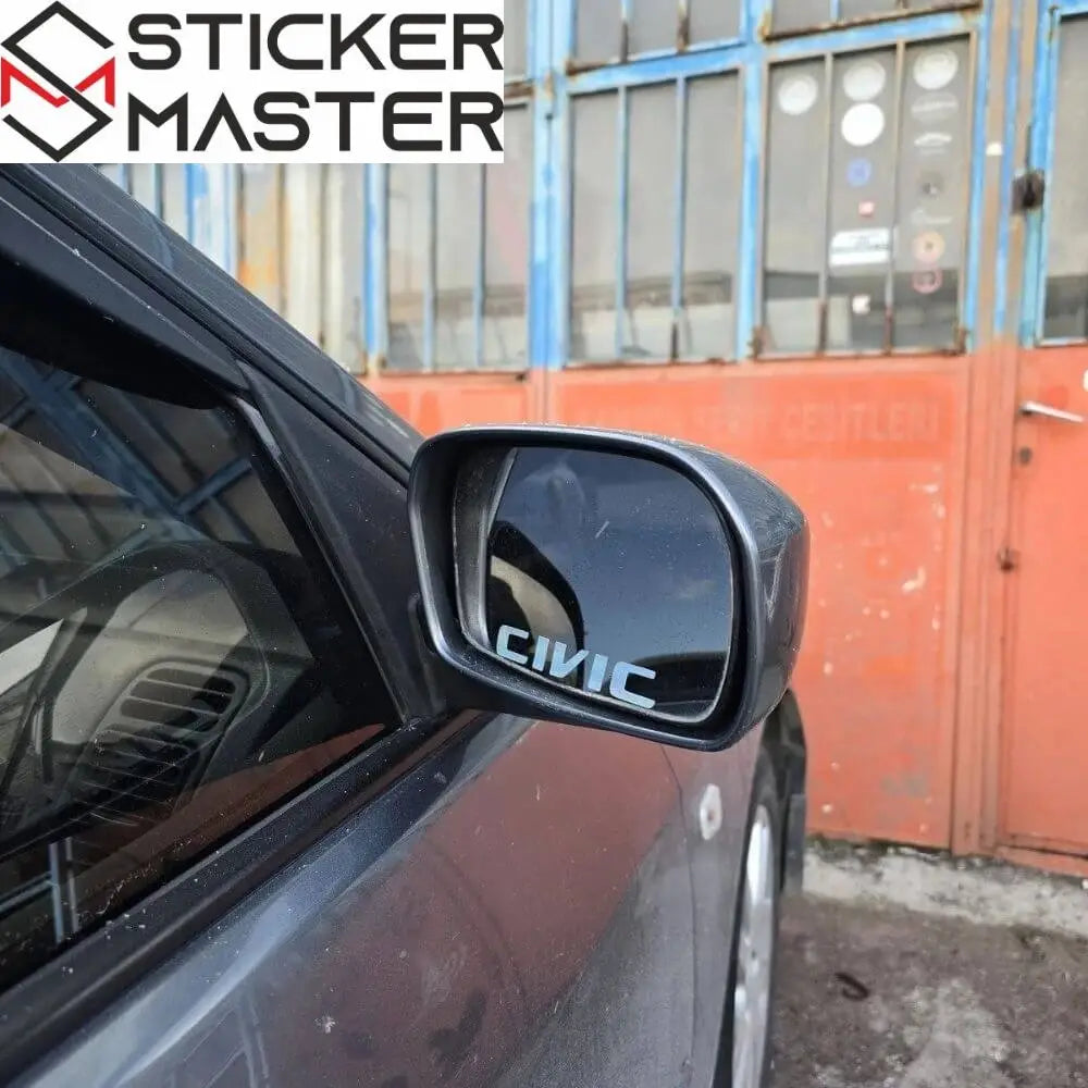 Honda Civic Ayna Sticker | Hologram ve Renkli JDM Decal Seti (2 Adet) Sticker Master