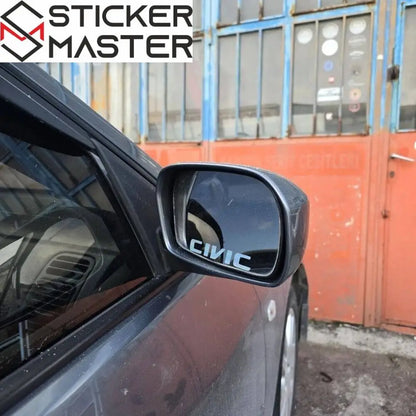 Honda Civic Ayna Sticker | Hologram ve Renkli JDM Decal Seti (2 Adet) Sticker Master