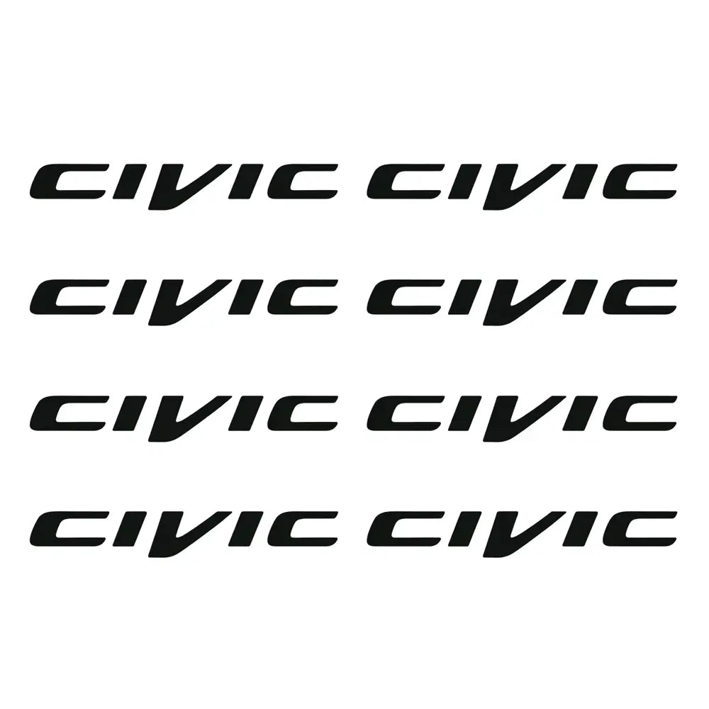 Sticker Master Honda Civic Kapı Kolu Jant Sticker Oto Araç Çıkartma Etiket 8 Adet Sticker Master