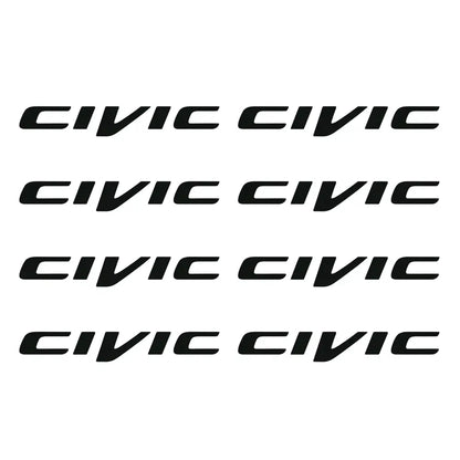 Sticker Master Honda Civic Kapı Kolu Jant Sticker Oto Araç Çıkartma Etiket 8 Adet Sticker Master
