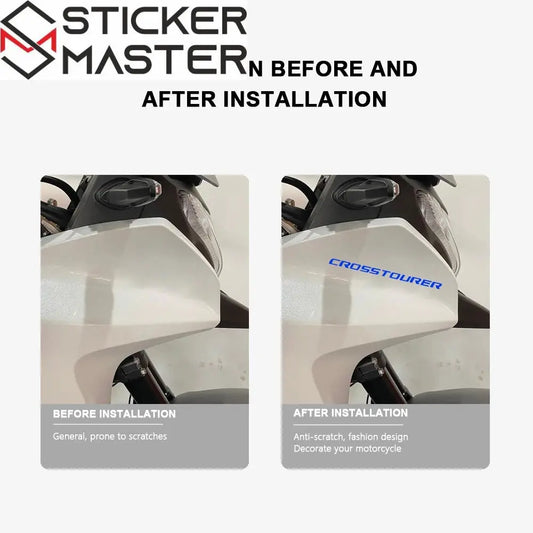Sticker Master Honda VFR1200X CROSSTOURER Gövde Sticker Seti – Su Geçirmez Sportif Tasarım (2012-2020) - Sticker Master