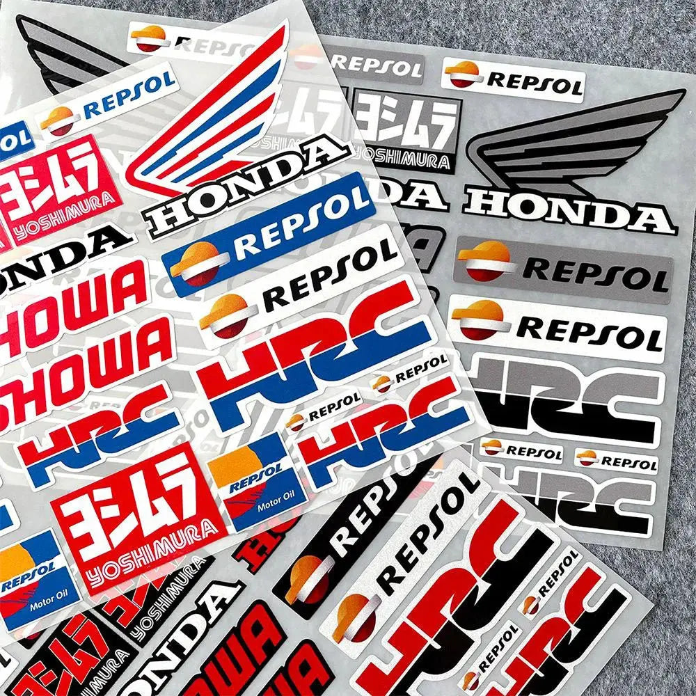 Honda HRC Repsol Sticker Seti – Motosiklet Kask Gövde Etiketi | Sticker Master - Sticker Master