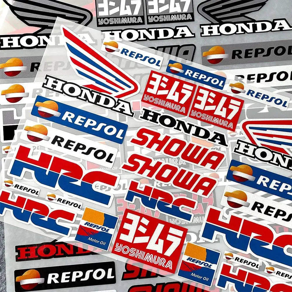 Honda HRC Repsol Sticker Seti – Motosiklet Kask Gövde Etiketi | Sticker Master - Sticker Master