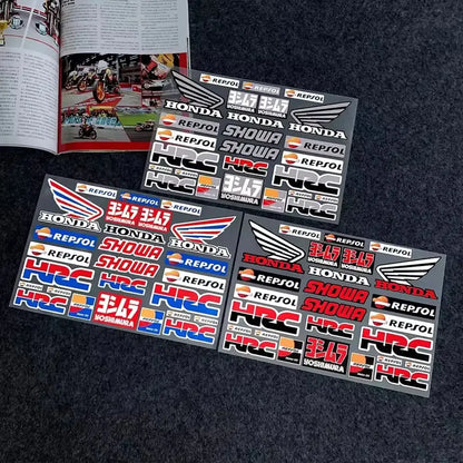 Honda HRC Repsol Sticker Seti – Motosiklet Kask Gövde Etiketi | Sticker Master - Sticker Master