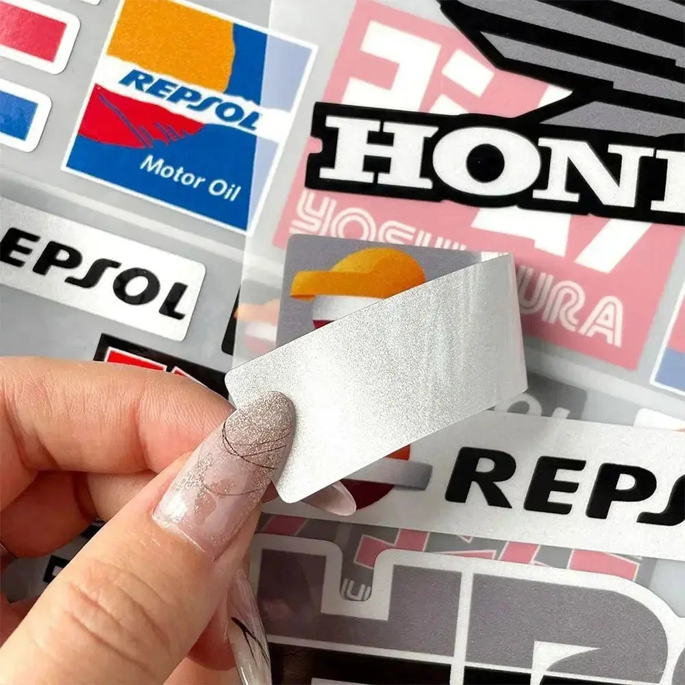 Honda HRC Repsol Sticker Seti – Motosiklet Kask Gövde Etiketi | Sticker Master - Sticker Master
