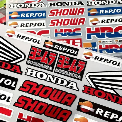 Honda HRC Repsol Sticker Seti – Motosiklet Kask Gövde Etiketi | Sticker Master - Sticker Master