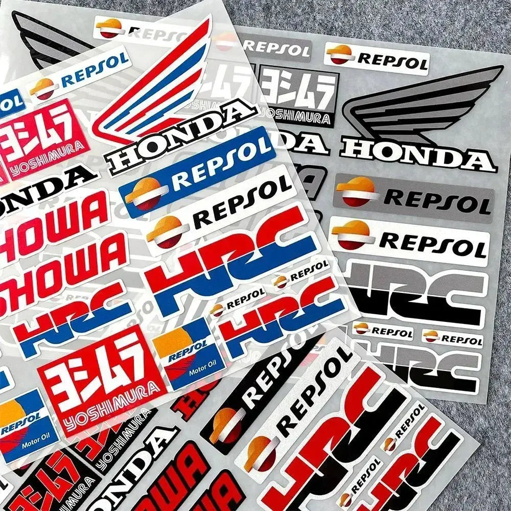 Honda HRC Repsol Sticker Seti – Motosiklet Kask Gövde Etiketi | Sticker Master - Sticker Master