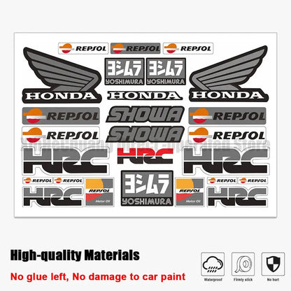 Honda HRC Repsol Sticker Seti – Motosiklet Kask Gövde Etiketi | Sticker Master - Sticker Master