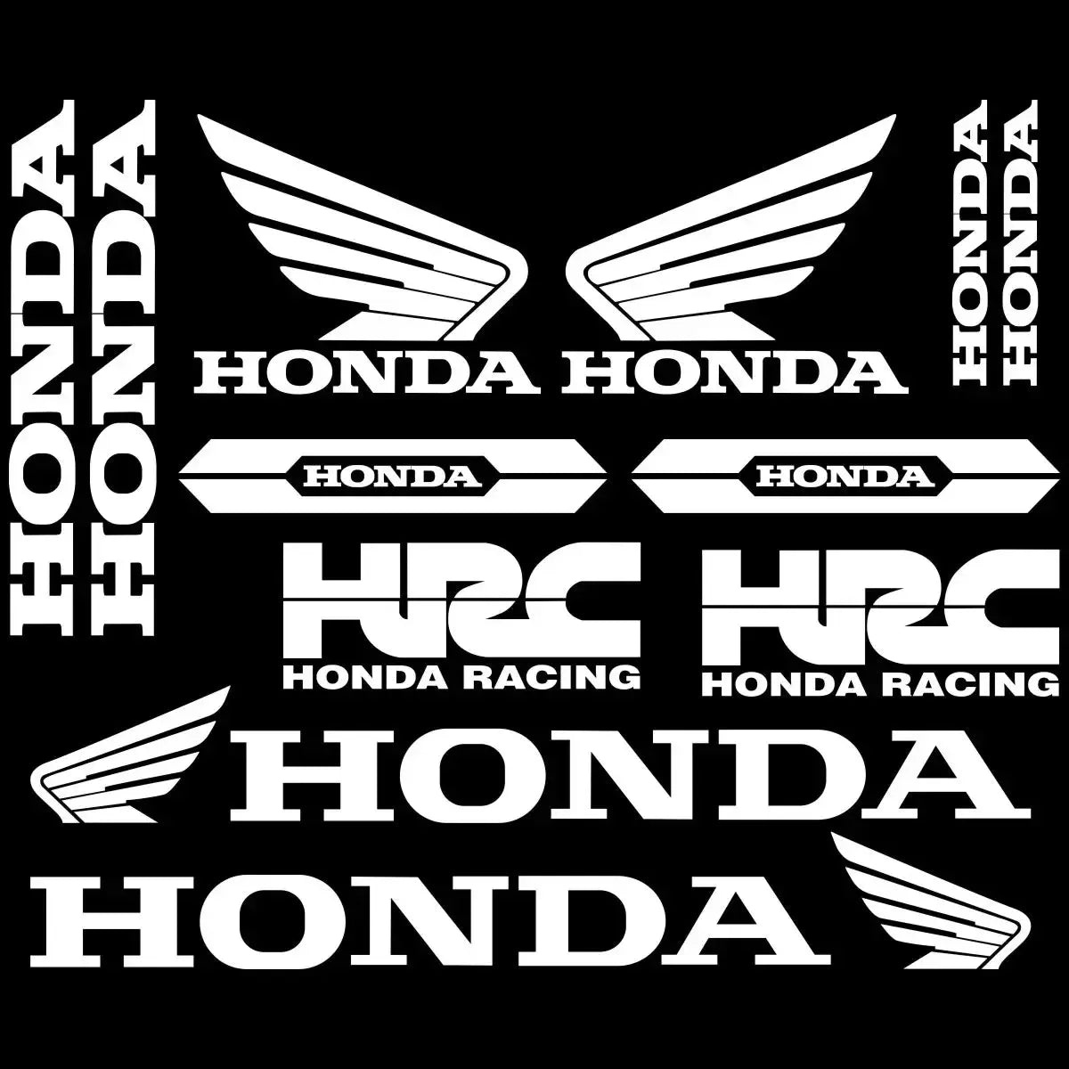 Sticker Master Honda CBR HRC Logo Sticker Seti – Kask, Tank, Motor İçin Vinil Etiket Takımı - Sticker Master