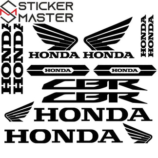 Sticker Master Honda CBR HRC Logo Sticker Seti – Kask, Tank, Motor İçin Vinil Etiket Takımı - Sticker Master