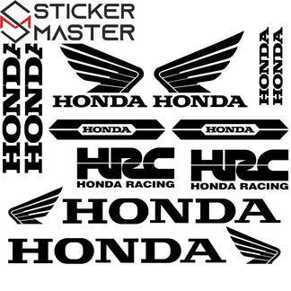 Sticker Master Honda CBR HRC Logo Sticker Seti – Kask, Tank, Motor İçin Vinil Etiket Takımı - Sticker Master