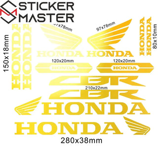Sticker Master Honda CBR HRC Logo Sticker Seti – Kask, Tank, Motor İçin Vinil Etiket Takımı - Sticker Master