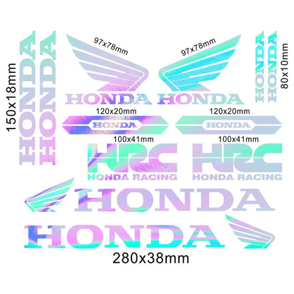 Sticker Master Honda CBR HRC Logo Sticker Seti – Kask, Tank, Motor İçin Vinil Etiket Takımı - Sticker Master