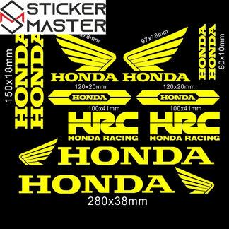 Sticker Master Honda CBR HRC Logo Sticker Seti – Kask, Tank, Motor İçin Vinil Etiket Takımı - Sticker Master