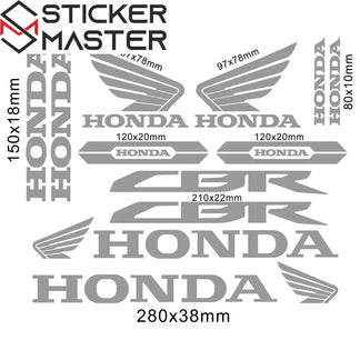 Sticker Master Honda CBR HRC Logo Sticker Seti – Kask, Tank, Motor İçin Vinil Etiket Takımı - Sticker Master