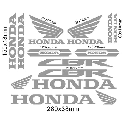 Sticker Master Honda CBR HRC Logo Sticker Seti – Kask, Tank, Motor İçin Vinil Etiket Takımı - Sticker Master