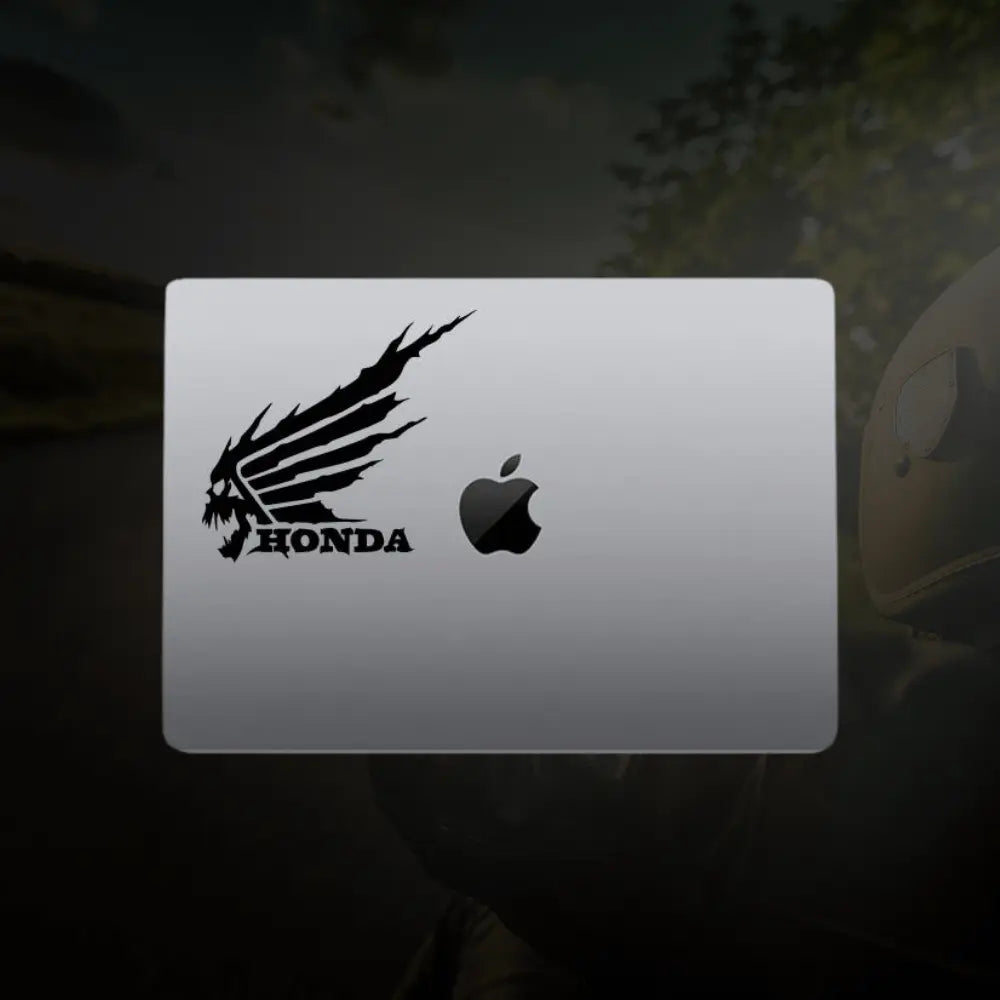 Honda Kuru Kafa Sticker | Skull Wing Tasarımlı Kanat Depo ve Grenaj Decal (2 Adet) Sticker Master