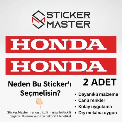 Honda Maşa & Amortisör Boru Sticker – Motor Çıkartma Etiket | Sticker Master Sticker Master