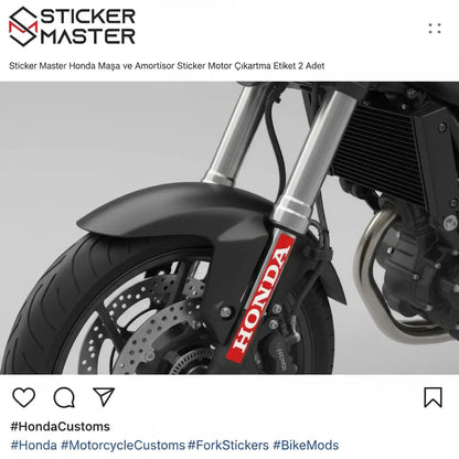 Honda Maşa & Amortisör Boru Sticker – Motor Çıkartma Etiket | Sticker Master Sticker Master