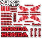 Honda Motosiklet Sticker Seti | Kırmızı Logo & Kanat Paketi | Sticker Master