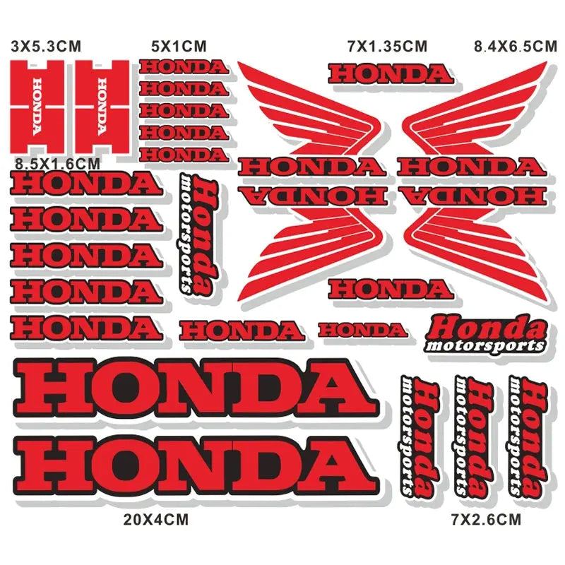 Honda Logo Motosiklet Sticker Seti | Sticker Master - Sticker Master