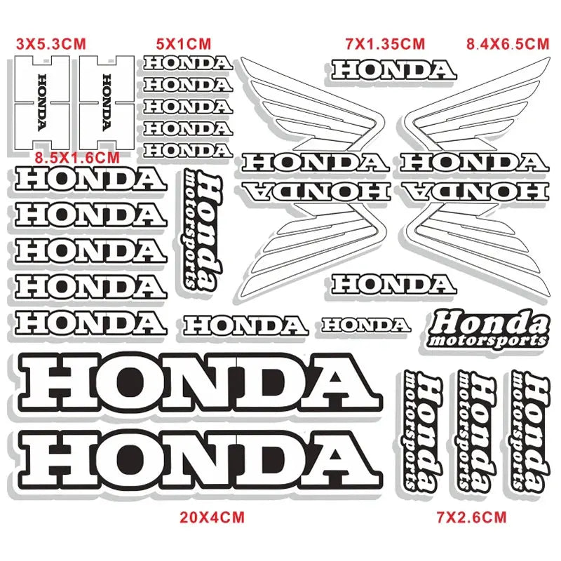 Honda Logo Motosiklet Sticker Seti | Sticker Master - Sticker Master