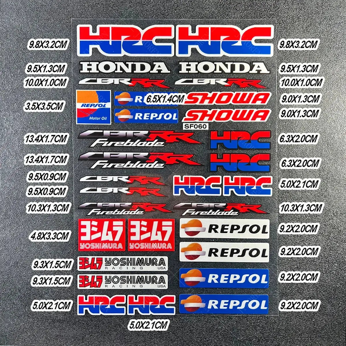 Honda Sticker Seti | HRC & Kanat Logo Paketi | Sticker Master - Sticker Master
