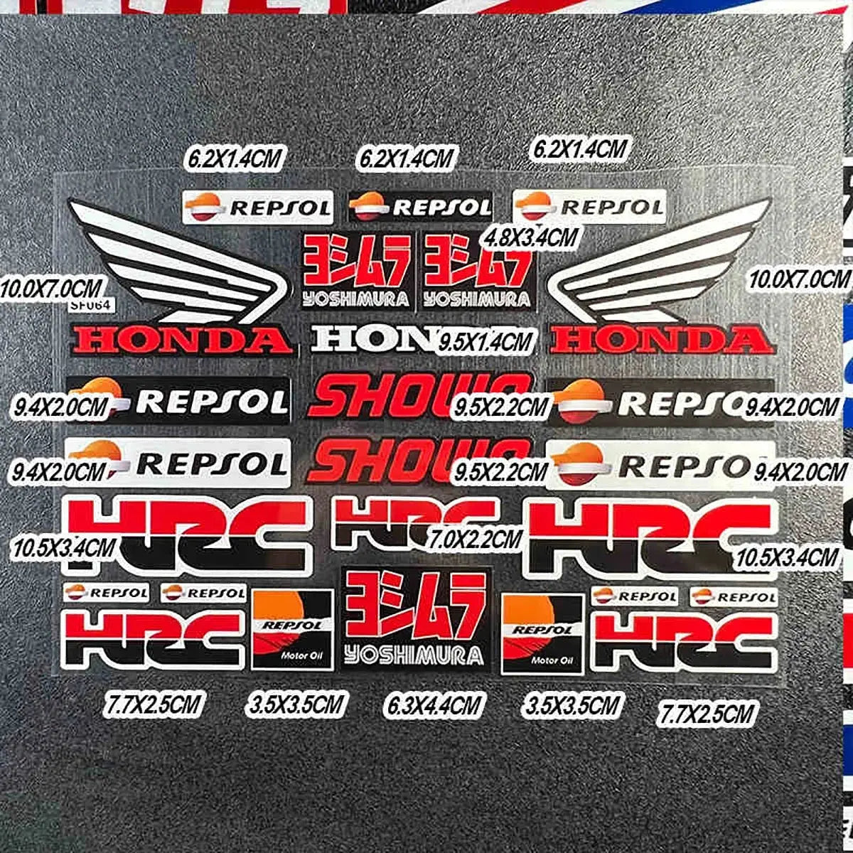 Honda Sticker Seti | HRC & Kanat Logo Paketi | Sticker Master - Sticker Master