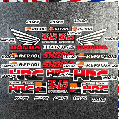 Honda Sticker Seti | HRC & Kanat Logo Paketi | Sticker Master - Sticker Master