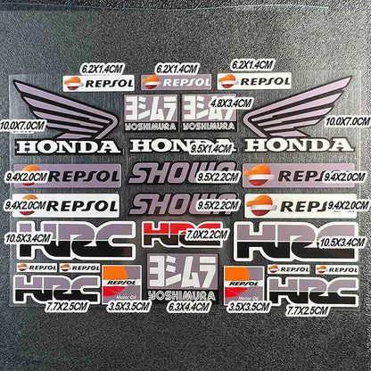 Honda Sticker Seti | HRC & Kanat Logo Paketi | Sticker Master - Sticker Master