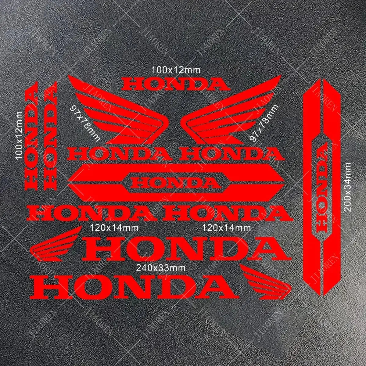 Sticker Master Honda Vinyl Motorcycle Tank & Helmet Sticker Set - Sticker Master