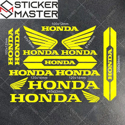 Sticker Master Honda Vinyl Motorcycle Tank & Helmet Sticker Set - Sticker Master
