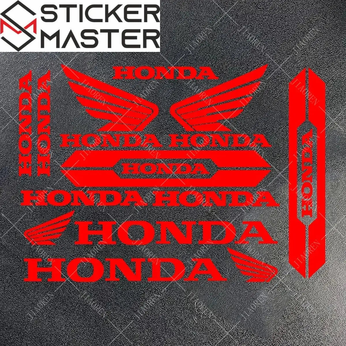 Sticker Master Honda Vinyl Motorcycle Tank & Helmet Sticker Set - Sticker Master