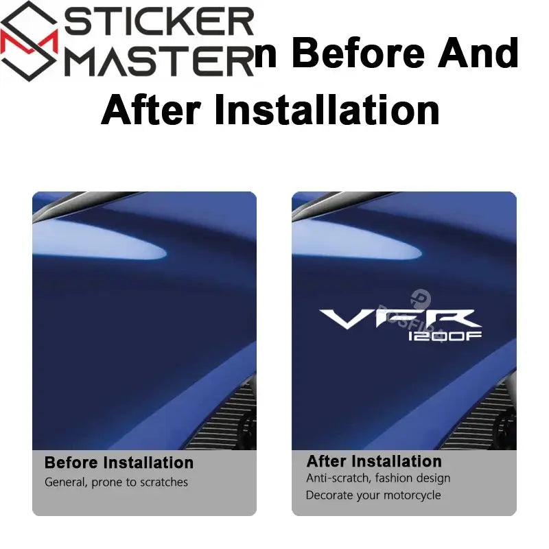 Honda VFR 1200F Sticker Seti | 2010-2016 Yan Grenaj Logosu (2 Adet) - Sticker Master