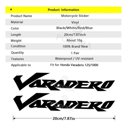 Honda Varadero Sticker XL 1000 125 Yan Grenaj Seti | Sticker Master - Sticker Master