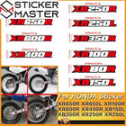 Honda XR Sticker | XR 600R 650R 400R 250R Arka Maşa Decal Seti (21-23 cm)